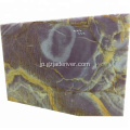 紫大理石のスラブカラフルな天然オニキスストーン